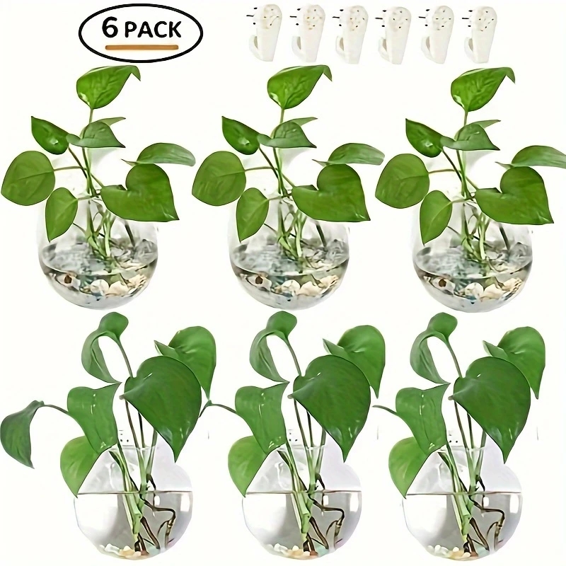 2/4/6 Pack Wall Hanging Glass  - Self-Watering Planter recension och pris